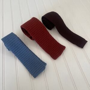 Bundle 3 Vintage Wool Cotton Ties Brittania Gant Chaps Ralph Lauren Made in USA